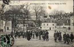 CPA Saint Aignan Sur Cher Loir Et Cher, Place Du Champ De Foire - Other & Unclassified