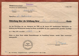 Mitteilung Erhoehung Der Rente, Hainichen 1971 (10703) - Other