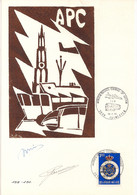 HERDENKINGSKAART -LITHO (159 VAN 250) MET AFSTEMPELING 75STE VERJARING OPRICHTING TOURING CLUB 13.2.1971 - Souvenir Cards