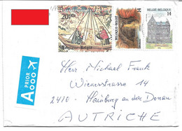 2231p: Priority- Brief Von Belgien Nach Österreich - Briefe U. Dokumente