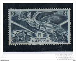 MARTINICA:  1946  P.A. ANNIVERSARIO  -  8 F.  BLU  ARDESIA  US. -  YV/TELL. 6 - Poste Aérienne