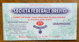 CASALMAGGIORE - SOCIETA' FEDERALE OREFICI - LA PIU' GRANDE CASA ITALIANA DI BIJUTTERIE E PLACCATO ORO -  RARITA' - Formato Grande : 1981-90