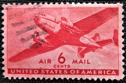 Timbre Des  Etats-Unis 1941 -1944 Twin-Motor Transport Plane  Stampworld N° 25 - 2a. 1941-1960 Used