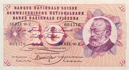 Switzerland 10 Franken, P-45t (7.2.1974) - Extremely Fine - Sign. 42 - Switzerland