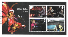 GB - 2019  Elton John Minisheet   -  FDC Or  USED  "ON PIECE" - SEE NOTES And Scans - Usati