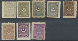 TURKEY 1923/4 Star And Crescent In A Circle Small Lot Of Unused (no Gum – 5), U/M (3) And Superb Used (4) With Different - Nuevos