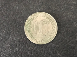 Münze Münzen Umlaufmünze Jugoslawien 10 Dinar 1987 - Jugoslawien