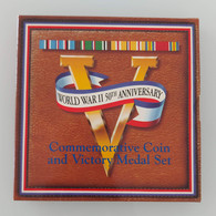 USA 1993 - Comm. Coin & Victory Medal Set 'WWII 50th Anniversary’ - COA - Sammlungen