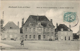 CPA HERBAULT-Hotel De Ville Et Gendarmerie-Ancien Grenier A Sel (26980) - Herbault