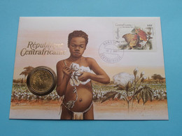 L'Africaine Centrale > 25 Francs 1984 ( See / Voir (2) Photo / Scans ) Münz-Brief With Stamp ! - Centrafricaine (République)