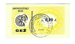 *slovenia Jesenice Freedom Inion Mail Bon  0,10 Dinara   Sl01  Unc - Slovenia