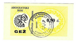 *slovenia Jesenice Freedom Inion Mail Bon  0,50 Dinara   Sl3  Unc - Eslovenia