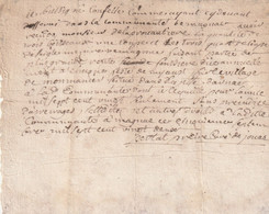1722 - Quittance Manuscrite Signée Curé De Jouac  - Règne De LOUIS  XV - Manuscritos
