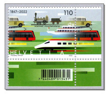 Switzerland 2022 (3/2022) Oeffentlicher Verkehr - Train - Locomotive - Steam Train - Ship - Bus - Lokomotive - MNH ** - Nuevos