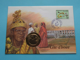 Afrique De L'Ouest - Côte-d'Ivoire > 1990 ( See / Voir (2) Photo / Scans ) Münz-Brief With Stamp ! - Costa D'Avorio