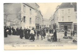 58 Saint Saulge Nièvre Rue Du Commerce Un Jour De Marché  "0018 - Kermissen