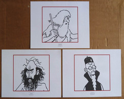 HERGE 3 EX LIBRIS TINTIN PORTRAITS - Illustrateurs G - I