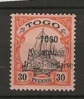 1914 MH Togo French Occupation Mi 4 - Colonia: Togo