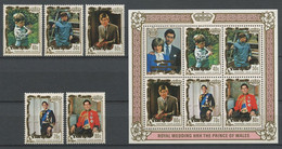 PENRHIN 1981 N° 179/183 Bloc 31 ** Neufs MNH  Superbes C 11,50 € Prince Charles Mariage Royal Lady Diana Bateau Yacht - Penrhyn