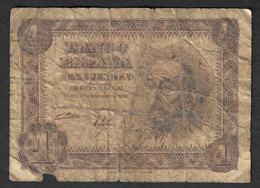 Spagna - Banconota Circolata Da 1 Peseta P-139a.2 - 1951 #17 - 1-2 Peseten