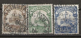 Kiautchou N° 15, 24 & 27 (1905)   Obl. - Colony: Kiauchau