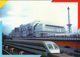 ! Werbe Ansichtskarte Berlin ICC, Transrapid, Thyssen Henschel - Treni