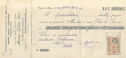 Mandat Maurice Gobron - Alimentation Générale Du Bétail - Nogent Sur Marne - Timbre Effets 10c (1925) - Covers & Documents