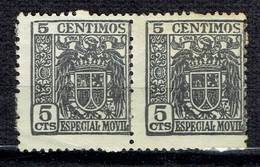 Timbre Fiscal-postal 5 C En Paire Horizontale - Postage-Revenue Stamps