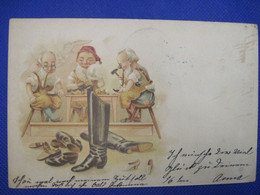 AK 1898 CPA Zwerg Schuhmacher DR Litho Heiligenstein BARR Elsass Cordonniers Nains - Autres & Non Classés