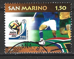 SAINT-MARIN. Timbre Oblitéré De 2010. Coupe Du Monde En Afrique Du Sud. - 2010 – Südafrika