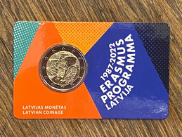 LETTONIE 2022 2 € EURO "35 Ans Programme Erasmus" BU Coincard - Letonia