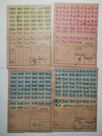 Carte De Quittance Avec Timbres Sociaux Postaux  1940 - Lettres & Documents