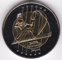 Slovénie 2 Euro 2007. Specimen. Essai Probe - Privatentwürfe