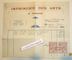 Imprimerie Des Arts, G. Masure, Chaussée De Haecht, Bruxelles 1921 - 1900 – 1949