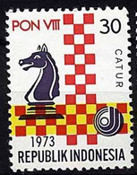 INDONESIE,echecs, Echec, Chess,  Yvert N° 659  1 Valeur Neuve Emise En 1973 - Scacchi