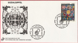 FDC - Enveloppe Nations Unies - Wien (3-2-95) - Sozialgipfel - Brieven En Documenten