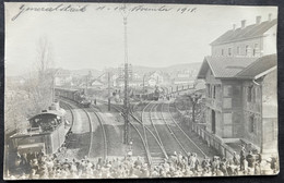 Biel-Bienne Bahnhof/ Züge/ Generalstreik 11-14. November 1918 - BE Berne
