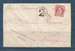 ⭐ France - YT N° 32 Oblitéré étoile 1 - Pour Le Mexique - 1867 ⭐ - 1849-1876: Klassik