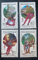 Madagascar Madagaskar 1992 / 1993 Mi. 1547 - 1550A Gold Overprint Jeux Olympiques Hiver Albertville Olympic Games - Madagaskar (1960-...)