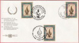 FDC - Enveloppe Nations Unies - Wien (9-12-88) - 40è Anniv. Déclaration Universelle Droits De L'Homme - Brieven En Documenten