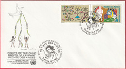 FDC - Enveloppe Nations Unies - Wien (14-6-91) - Droits De L'Enfant - Brieven En Documenten