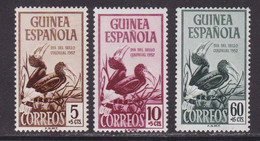 GUINEA 1952 - Serie Nueva Con Fijasellos Edifil Nº 318/320 -MH- - Guinea Española