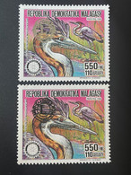 Madagascar Madagaskar 1993 Mi. 1534Aa B Gold Silver Overprint Rotary Lions International Héron Bird Vogel Oiseau - Rotary Club