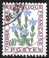 TAXE   N°  96  -    Fleurs  Des Champs   Gentiane  10c -  Oblitéré - 1960-.... Usados