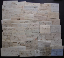 Lot De 56 Lettres Préphilatéliques, Cachets Marques, Textes Intéressants, à Voir ! - 1801-1848: Precursori XIX
