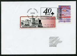 MONACO (2022) Oblitération 40 Ans Présidence SAS Prince Albert II Croix-Rouge Monégasque + Timbre, Red Cross, Cruz Roja - Storia Postale