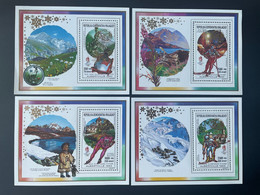 Madagascar Madagaskar 1992 / 1993 Mi. Bl. 225 - 228 Gold Overprint Jeux Olympiques Hiver Albertville Olympic Games - Hiver 1992: Albertville