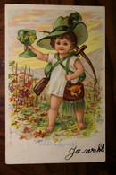 AK CPA 1903 Cupid Litho Jugendstil Cupidon Luxemburg Mersch Wohl Bekomms - Autres & Non Classés