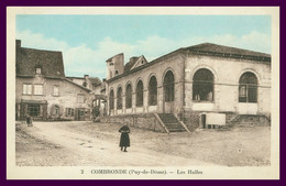 * COMBRONDE - Les Halles - Animée - Colorisée - 2 - Edit. GUYOT CHARTOIRE - Combronde