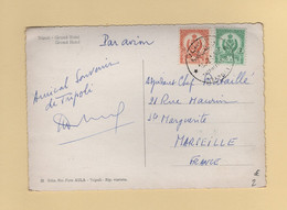 Tripoli - Libye - Carte Destination France - Par Avion 1957 - Libya